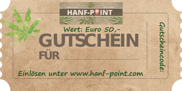 Warengutschein - Geschenkgutschein-im-Wert-von-50-Euro-Hanf-Point-dot-com-shop